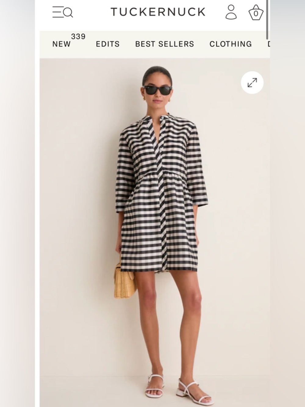 EUC Tuckernuck Royal Shirtdress Midnight Check Size small